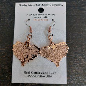 Rocky Mountain Leaf Company Rose Gold Earrings